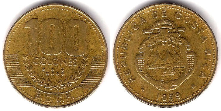 (230a.1) Costa Rica. 1999. 100 Colones (MBC)
