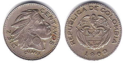 (212.2) Colombia. 1963. 10 Centavos (MBC)