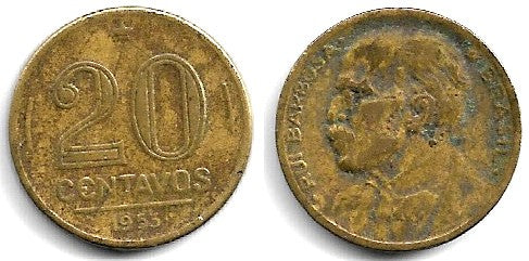 (562) Brasil. 1953. 20 Centavos (BC+)