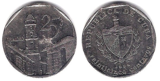 (577.1) Cuba. 1994. 25 Centavos (MBC)