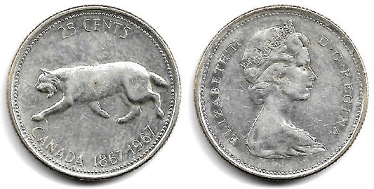 (68) Canadá. 1967. 25 Cents (MBC+) (Plata)