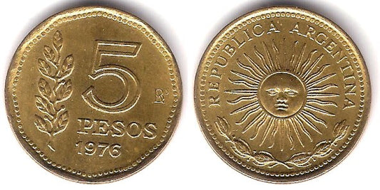 (71) Argentina. 1976. 5 Pesos (SC)