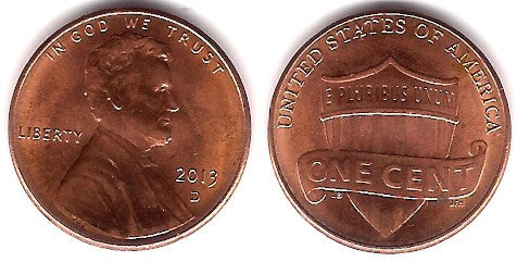 (468) Estados Unidos de América. 2013(D). 1 Cent (MBC+)