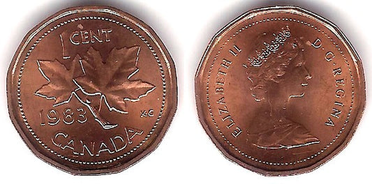 (132) Canadá. 1983. 1 Cent (SC)