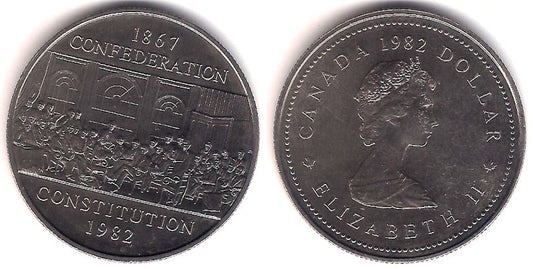 (134) Canadá. 1982. 1 Dollar (EBC+)