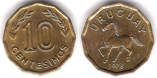 (66) Uruguay. 1976. 10 Centesimos (EBC)