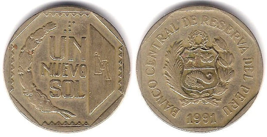 (308.1) Perú. 1991. 1 Nuevo Sol (MBC)