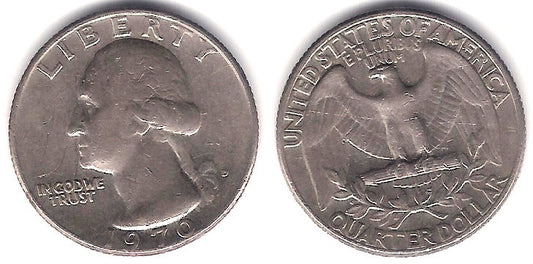 (164a) Estados Unidos de América. 1970. Quarter Dollar (MBC)