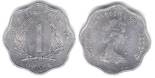 (10) Estados Orientales Caribeños. 1986. 1 Cent (MBC+)
