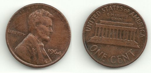 (201) Estados Unidos de América. 1964. 1 Cent (MBC)