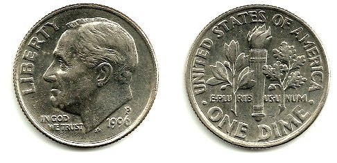 (195a) Estados Unidos de América. 1996(P). 1 Dime (EBC)