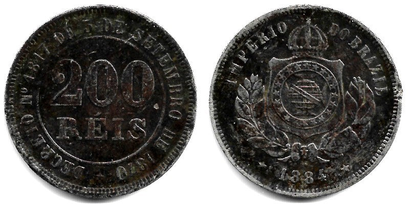 (478) Brasil. 1884. 200 Reis (MBC/MBC-)