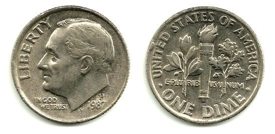 (195a) Estados Unidos de América. 1987(P). 1 Dime (EBC)