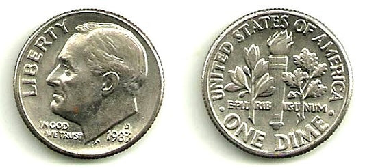 Estados Unidos de América. 1983(P). 1 Dime (MBC)