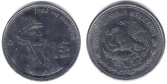 (496) Estados Unidos Mexicanos. 1986. 1 Peso (EBC+)