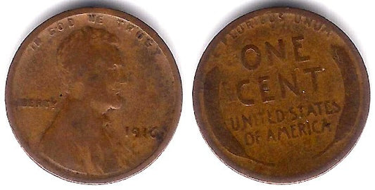 (132) Estados Unidos de América. 1916. 1 Cent (BC)