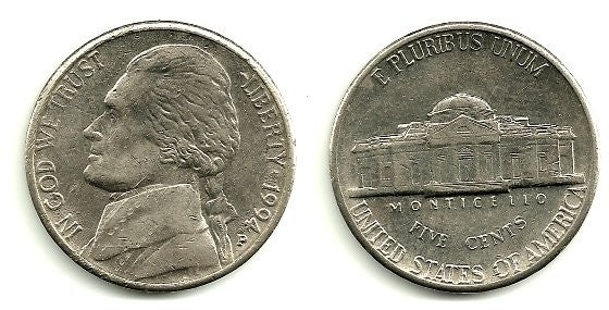 (A192) Estados Unidos de América. 1994(P). 5 Cents (MBC)