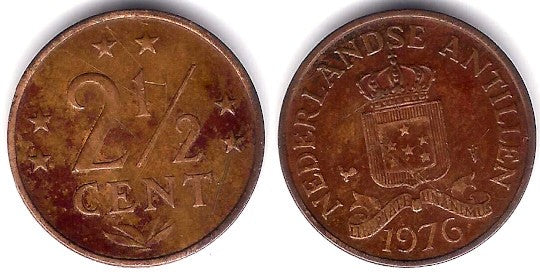 (9) Antillas Neerlandesas. 1975. 2½ Cents (BC+)