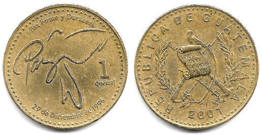 (284) Guatemala. 2001. 1 Quetzal (MBC)