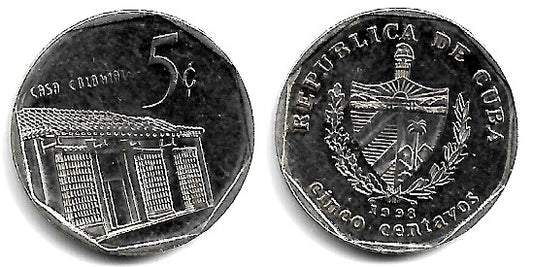 (575.1) Cuba. 1998. 5 Centavos (MBC+)
