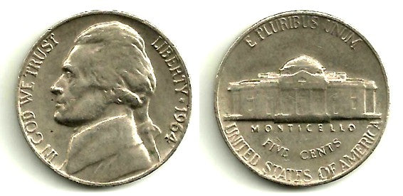 (A192) Estados Unidos de América. 1964. 5 Cents (BC)