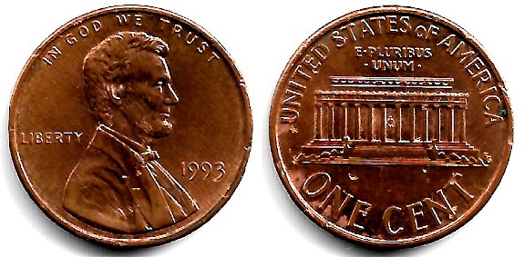 (201b) Estados Unidos de América. 1993. 1 Cent (MBC)