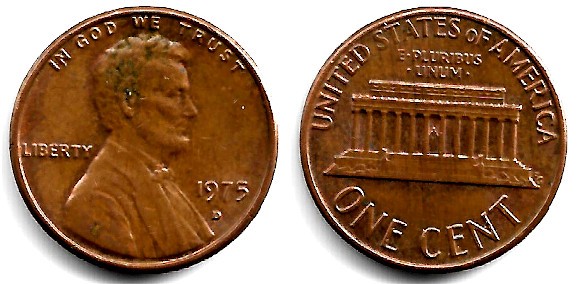 (201) Estados Unidos de América. 1975(D). 1 Cent (MBC)