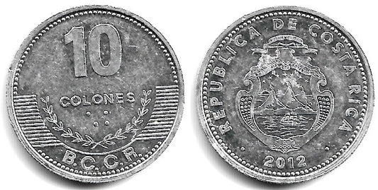 (228b) Costa Rica. 2012. 10 Colones (MBC+)