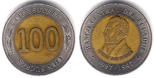 (101) Ecuador. 1997. 100 Sucres (MBC)
