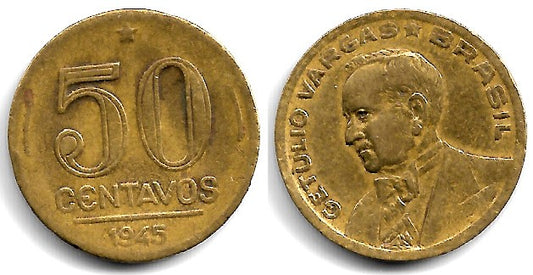 (557a) Brasil. 1945. 50 Centavos (MBC-)