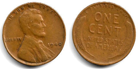 (A132) Estados Unidos de América. 1940. 1 Cent (BC)