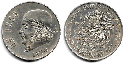(460) Estados Unidos Mexicanos. 1974. 1 Peso (MBC)