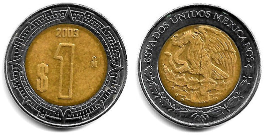 (603) Estados Unidos Mexicanos. 2003. 1 Peso (MBC)