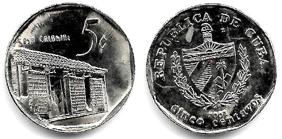 (575.2) Cuba. 2002. 5 Centavos (SC)