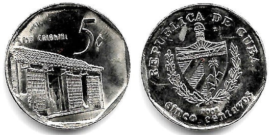 (575.2) Cuba. 2002. 5 Centavos (SC)