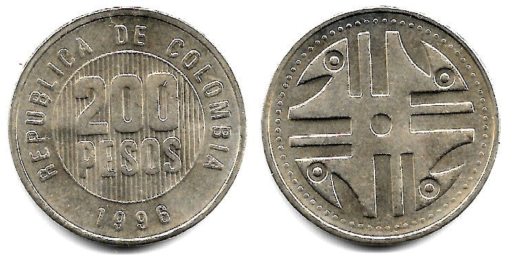 (287) Colombia. 1996. 200 Pesos (EBC)