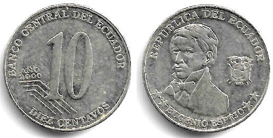 (106) Ecuador. 2000. 10 Centavos (MBC)