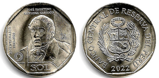 Perú. 2022. 1 Sol (SC) José Faustino Sanchez Carrión