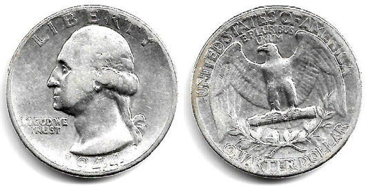 (164) Estados Unidos de América. 1944. Quarter Dollar (BC+/MBC-) (Plata)