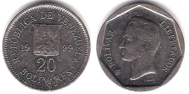 (Y76.2) Venezuela. 1999. 20 Bolivares (MBC)