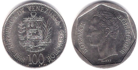 (Y78.1) Venezuela. 1998. 100 Bolivares (EBC)