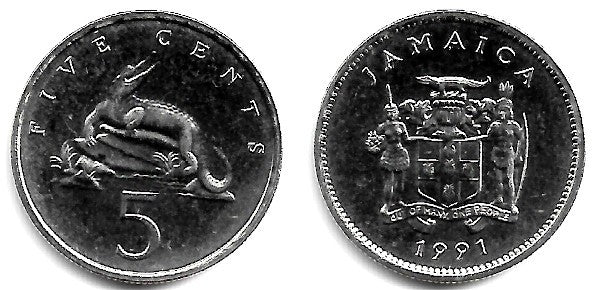 (46a) Jamaica. 1991.  5 Cents (SC)