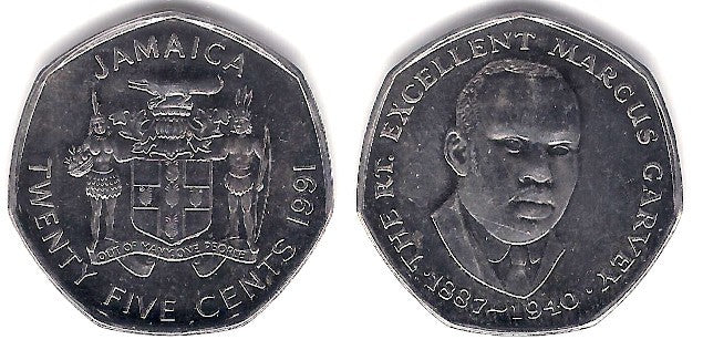 (147) Jamaica. 1991. 25 Cents (SC)