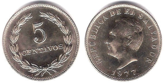 (149b) El Salvador. 1977. 5 Centavos (SC)