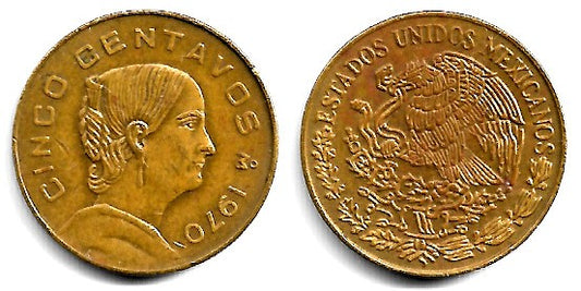(427) Estados Unidos Mexicanos. 1970. 5 Centavos (EBC)