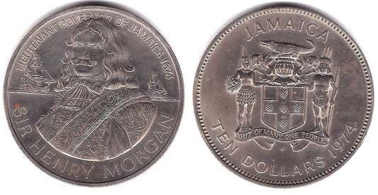 (63) Jamaica. 1974. 10 Dollars (EBC+)