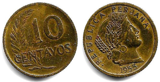 (224.2) Perú. 1955. 10 Centavos (MBC)