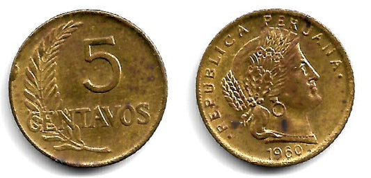 (223.2) Perú. 1960. 5 Centavos (MBC)