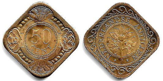 (36) Antillas Neerlandesas. 1992. 50 Cents (SC)
