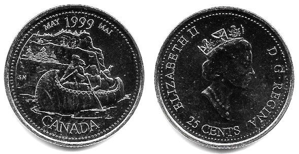 (346) Canadá. 1999. 25 Cents (SC)